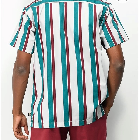 🔥Special Edition UNISEX Dickies SkateBoard Jamie Foy Havana Stripe Button Shirt - Picture 6 of 16